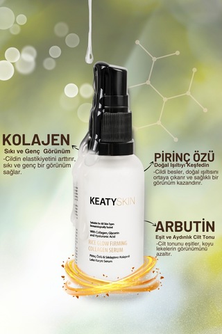 Keaty Skin Pirinç Özlü Kolajenli Sıkılaştırıcı Leke Karşıtı Serum 30 ML
