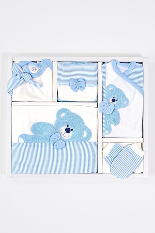 Sitilin Erkek Bebek Lüks Hastane Çıkışı Ayıcık 10 Lu Set Stl6975 Beyaz