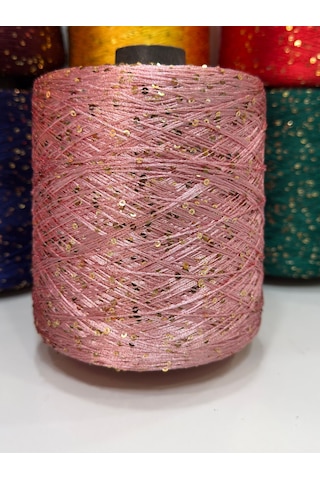 100gr Pullu El Örgü İpi - Pembe