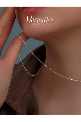 Veronika 925 Ayar Tam Ağırlıklı Gümüş Zinciri Pançkur Örgüsü 434768162 Gri