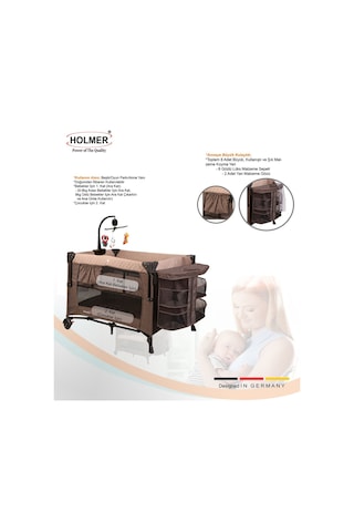 Holmer Maxi Comfort Coolstyle Anne Yanı Deluxe Kumaş Premium Dönenceli Oyun Parkı Bej