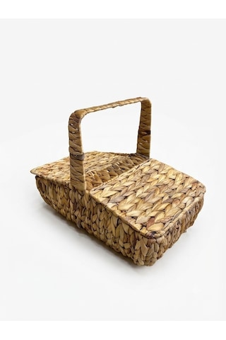 Hasır Piknik Sepeti 43 X 26 X 16 Cm Bej