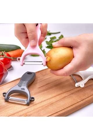 Plastlife Pratik Sebze Ve Meyve Soyacağı Paslanmaz Bıçak Çok Renkli Diğer