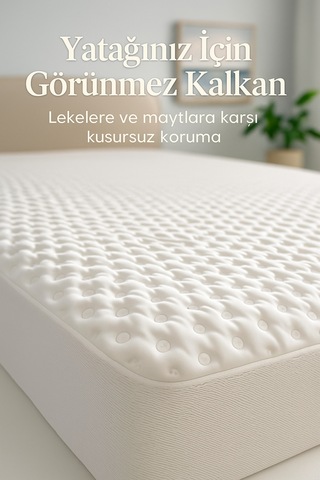 Konfor Pamuklu Opulent Fitted Sıvı Geçirmez Ses Yapmayan Kapitoneli Koruyucu Yatak Pedi Beyaz - 744383156 Beyaz