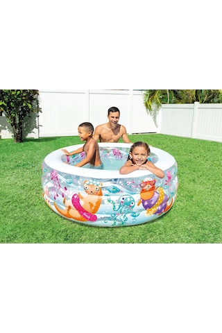 Parsavm 58480 Şefaf Deniz Desenli 3 Bölmeli Havuz 152cm Çok Renkli
