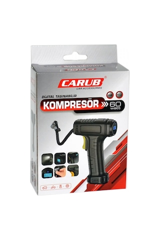 Carub Hava Kompresörü Şarjlı Dijital 12v 60w 120psı Usb/type C Br2491331