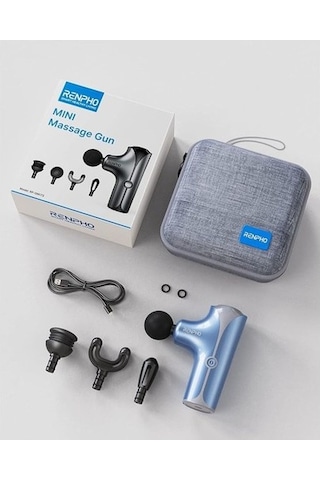 Renpho Isıtmalı Mini Masaj Tabancası - 2023 Yeni Kas Masaj Tabancası Derin Doku, Usb-c Şarjlı Masaj Cihazları Çok Renkli
