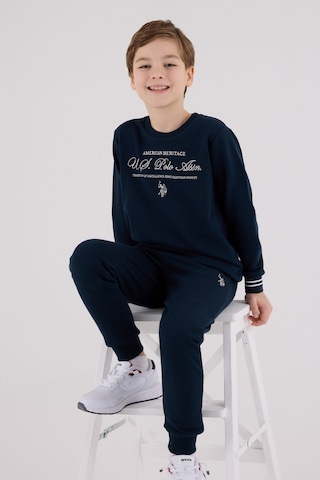 U.S. Polo Assn. Lisanslı Erkek Çocuk Alt Üst 2 Parça Eşofman Takımı Us2225 Lacivert