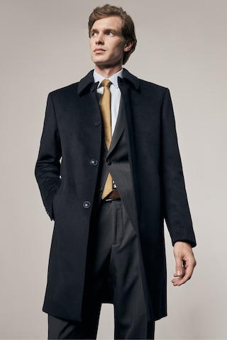 Koyu Lacivert 110 Cm Kaşe Düz Sırt Kapitoneli Astar Comfort Fit Classic Palto 1005255154 Koyu Lacivert