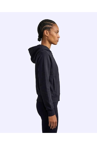 Kappa Milas Full Zip Kadın Siyah Regular Fermuarlı Eşofman Üstü