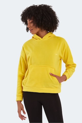 Slazenger Sassa 2 Li Set Kadın Kapüşonlu Cepli Sweatshırt Sarı - Yeşil