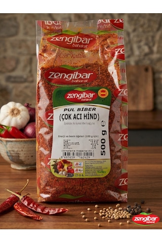 Zengibar Çok Acı Hind Pul Biber 500 Gr Zengibar Çok Acı Hind Pul Biber 500 Gr