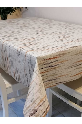 Elyaflı Pvc Muşamba - Desenli Silinebilir Masa Örtüsü 02mrl210b Kahve