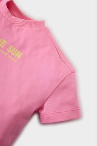 Defacto Kız Bebek Bisiklet Yaka Baskılı Kısa Kollu Tişört E0698a525smpn164 Pembe