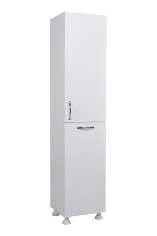 Nesse Kirli Çamaşır Sepetli Çok Amaçlı Banyo Dolabı Beyaz