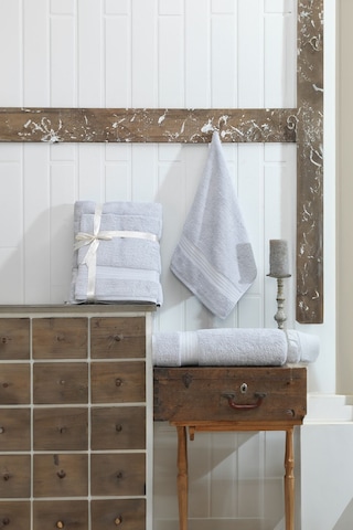 2li Banyo Havlu Seti 90x160cm +50x90cm Ds A.gri A.gri