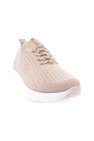 Dgn 842-23y Kadin Bağcikli Lazerli Sneaker Ayakkabi 842-1986-R0919 Krem