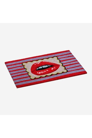 Kırmızı Hindistan Cevizi Lifi Lips Kapı Önü Paspası 45x1,5x75 Cm