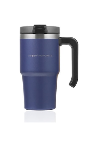 Tyeso Maxus Mug Vakumlu Isı Yalıtımlı Pipetli 600 Ml-Mavi