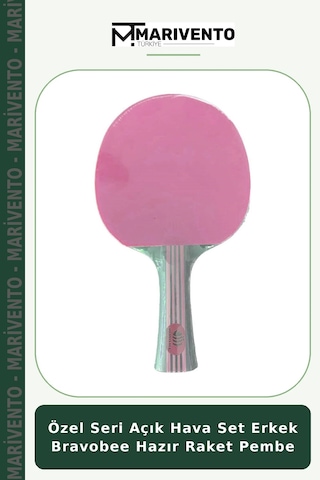 Özel Seri Açık Hava Set Erkek Bravobee Hazır Raket Pembe