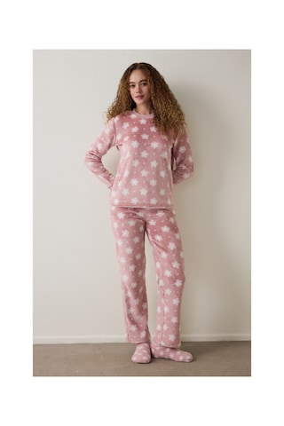 Penti Pembe Pretty Daisies Uzun Kollu Termal Etkili Pijama Takımı