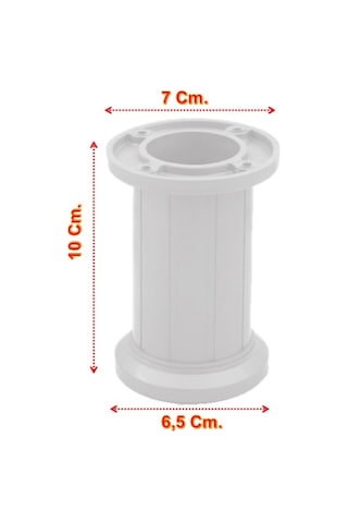 Jumbo Mobilya Ayağı 10 Cm - Koltuk, Kanepe, Dolap Ve Baza İçin, Ayarlanabilir, 200 Adet Beyaz
