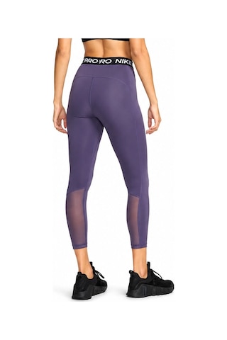 Nike Dri Fit Pro 365 Womens Tight File Detaylı Yüksek Bel Kadın Antreman Taytı Mor