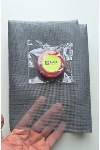 Sineklik Pratik Hazır Fiber Sineklik 100cm X 65cm + Çift Taraflı Silikon Bant 2m. Pencere Tek Kanat