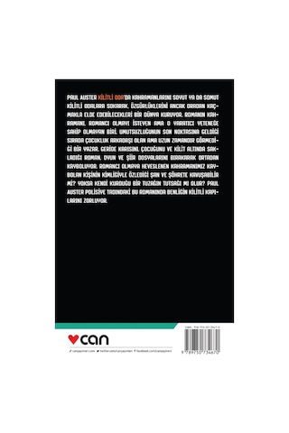Kilitli Oda / New York Üçlemesi 3 - Paul Auster - Can Yayınları