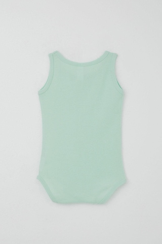 Breeze Erkek Bebek Çıtçıtlı Atlet Zıbın Body Basic 9 Ay-3 Yaş, Su Yeşili Su Yeşili