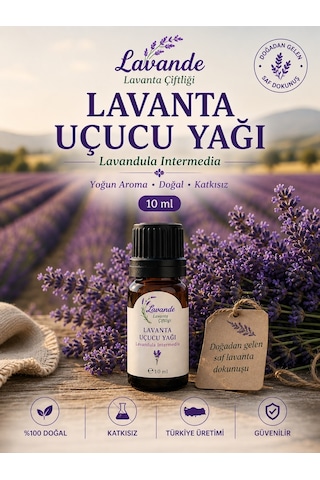 Lavande Lavanta Çiftliği Lavanta Yağı L.intermedia 10 ML