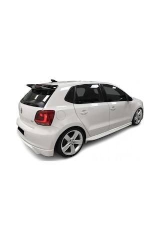 Volkswagen Polo 2010 - 2017 Arası Aero Yan Marşpiyel Seti Vakum Parlak Siyah Boyalıdır
