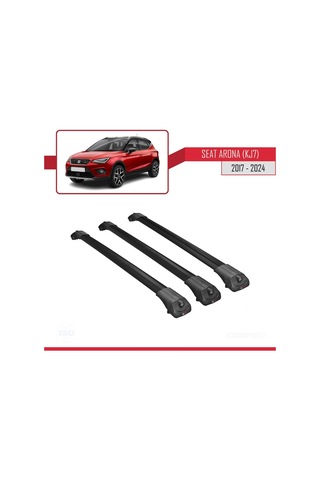 Seat Arona Kj7 2017 Ve Sonrası İle Uyumlu Ace-1 Ara Atkı Tavan Barı Siyah 3 Adet Bar