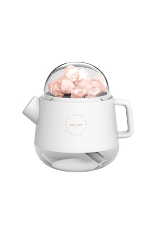 Hfambition Tuz Taşı Usb Şarjlı 360ml Nemin Hava Temizleyici Ve Aromaterapi Lambası Sessiz Çalışma/2 Işık Modu Beyaz