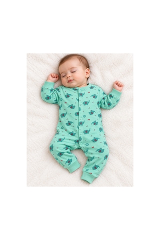 Genel Markalar Fil Desenli Bebek Tulum Yeşil - 927266290 Yeşil