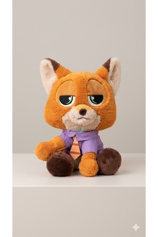 Zootopia Nick Wilde Karizmatik Tilki Pelüş Oyuncak - 30 Cm Uyku Arkadaşı Açık Kahverengi
