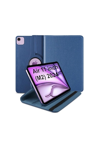 Apple Uyumlu iPad Air 11 2024 A2902-a2903 M2 Dönebilen Pu Deri Standlı Tablet Kılıfı