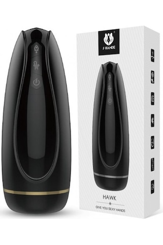 Carmine S-Hande Penis Eğitmeni Güçlü Emiş Yapabilen Şarjlı Su Geçirmez Otomatik Lüks Mastürbatör Siyah