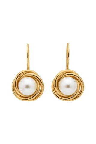 Olympia 6 Mm İnci Küpe Sarı