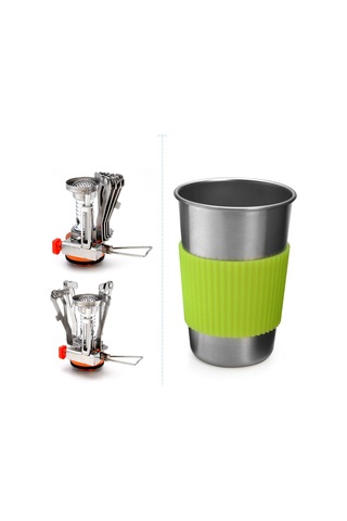 Kamp Tencere Portatif Dağınıklık Kiti Kamp Tencere Y27900gr-1 Yeşil