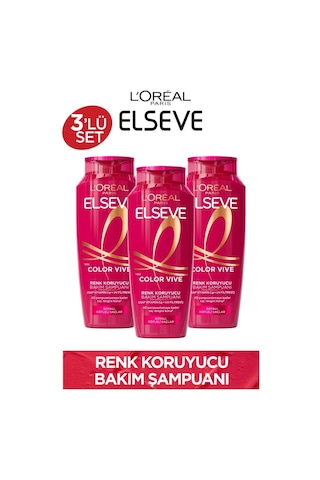 L'Oréal Paris Elseve Color Vive Renk Koruyucu Bakım Şampuanı 3 x 300 ML