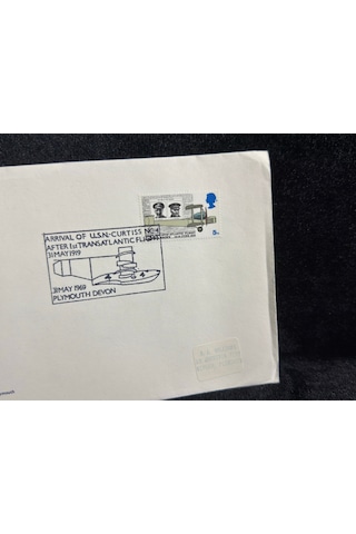 Raf İngiltere Kraliyet Deniz Hava Kuvvetleri Temalı İlk Gün Zarfı 1969 Fdc 50th Anniversary Of The Arrival At Plymouth Devon