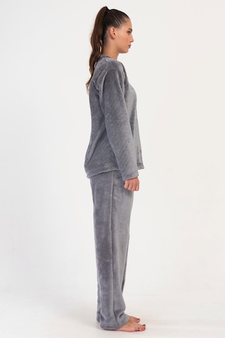 Cotonhause Kadın Welsoft Uzun Kol Füme Pijama Takım C0t2n1o304 001