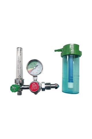 Galena Vanalı Oksijen Tüpü Başlığı Manometresi 15L/Dk