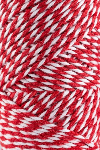 Sensy Premium 100 Metre 100 G Kırmızı Beyaz Paket Ip Hediye Paketleme Ipi Marteniçka Ipi Twine Baker
