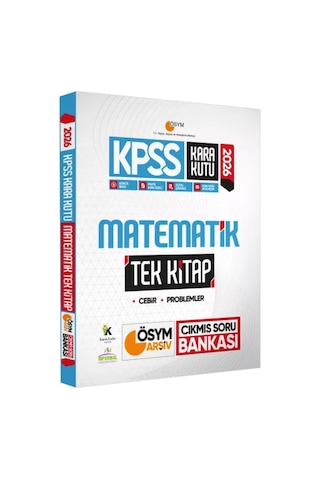 2026 KPSS Kara Kutu Matematik TEK KİTAP ÖSYM Arşiv Çıkmış Soru Bankası Konu Özetli Dijital Çözümlü