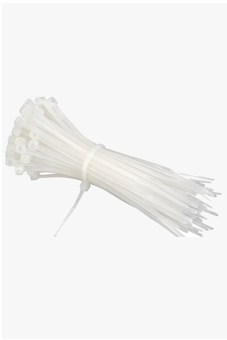 Plastik Kelepçe Cırt Kablo Bağı 2.5x200mm Beyaz 1000 Adet