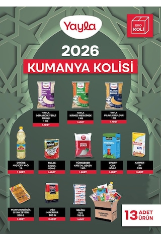 Yayla Ramazan Ekonomik Erzak Gıda Seti 13 Parça