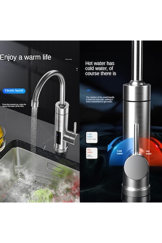 Qianfan 3000 W Elektrikli Su Isıtıcı Mutfak Musluk Anında Sıcak