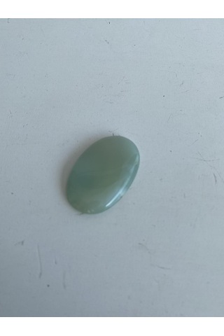 Kabaşon Kesim Doğal Aqua Kalsedon Taşı 65 Karat Çok Renkli